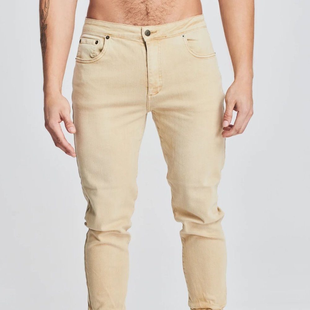 SER.O.YA. $245 Dakota Denim Jogger Size 29 Savannah Tan